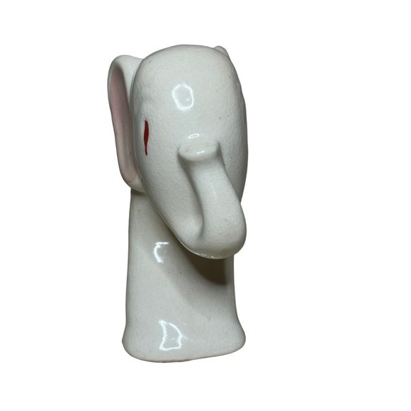 Vintage Ceramic Elephant Planter White 1940's - Picture 2 of 9